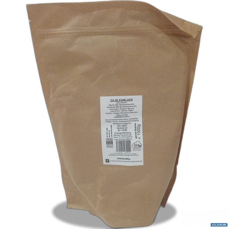 Artikel Nr. 995535 Artikel Nr. 995535: Emmas Kaffeemanufaktur Da Bleamlade ganze Bohne 1000g