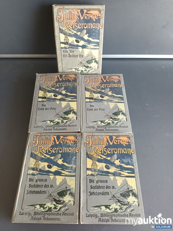 Artikel Nr. 398536 Artikel Nr. 398536: 5 Alte Julius Verne Reiseromane