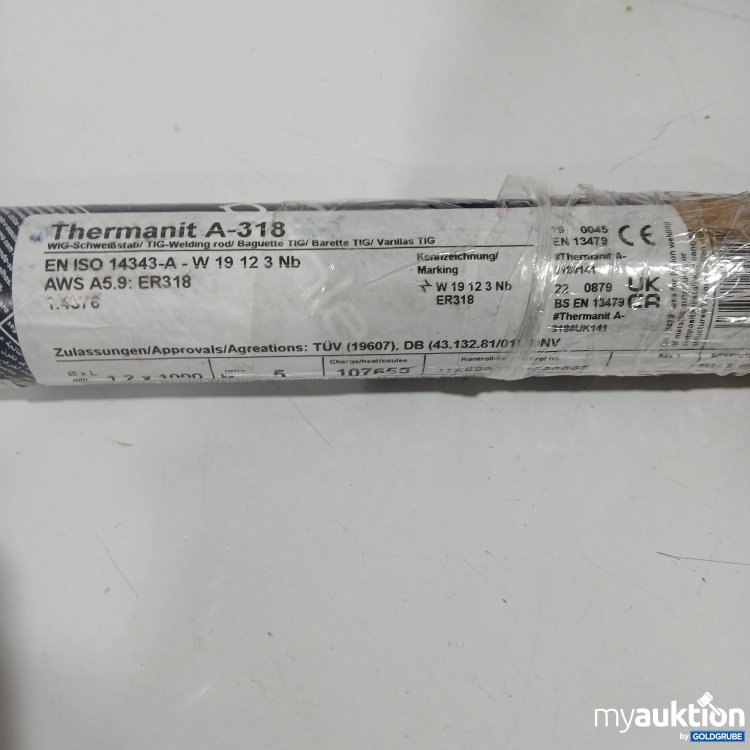 Artikel Nr. 878536: Voestalpine Thermanit A-318 WIG Schweißstab EN ISO14343-A-W19123Nb 1,2x1000 5kg 