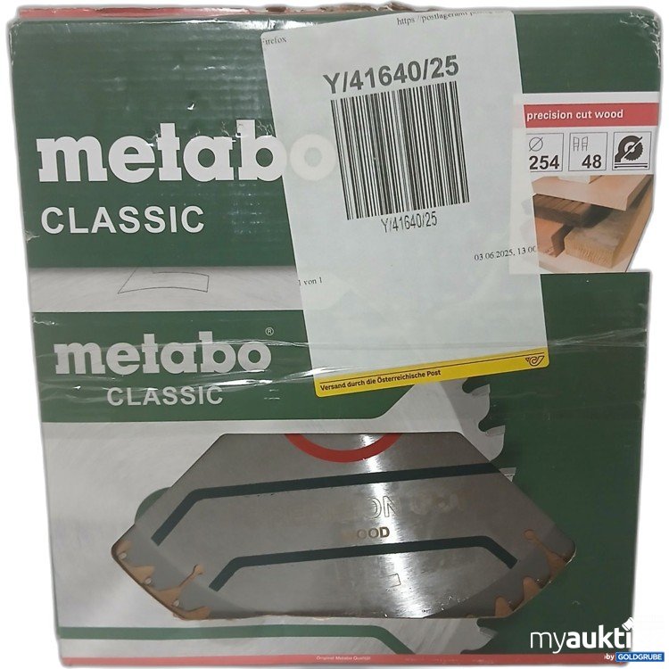 Artikel Nr. 917536 Artikel Nr. 917536: Metabo Classic Precision Cut Wood 254mm