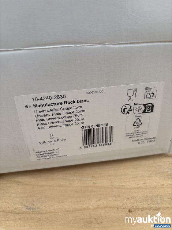 Artikel Nr. 921536: Villeroy & Boch Manufacture Rock blanc Teller Coupe 25 cm