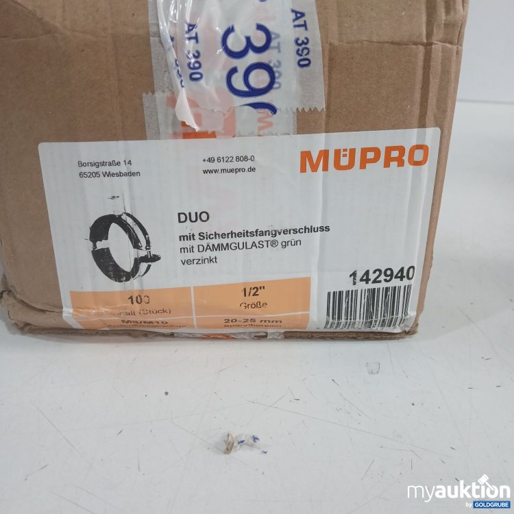 Artikel Nr. 525537: Mupro Duo mit Sicherheitsfangverschluss mit Dämmgulast grün verzinkt 100Stk 1/2" M8/M10 20-25mm 