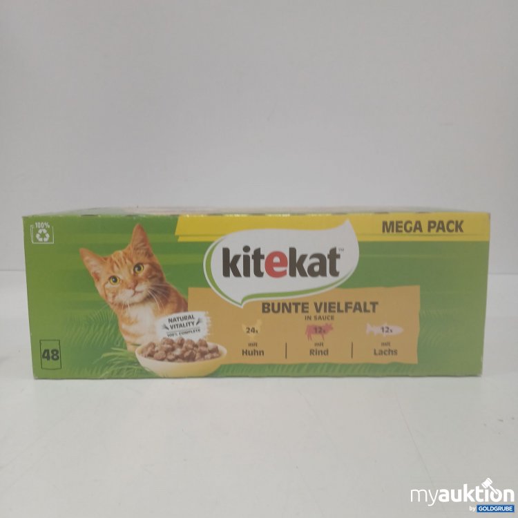 Artikel Nr. 862537 Artikel Nr. 862537: Kitekat Mega Pack Bunte Vielfalt in Sauce mit Huhn, Rind und Lachs 48x85g