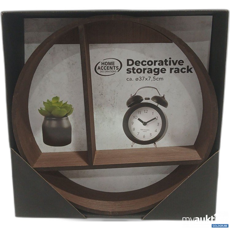 Artikel Nr. 929537: Home Accents Decorative storage rack ca ø37x7,5cm Dunkel braun
