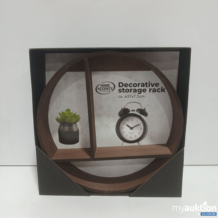 Artikel Nr. 929537: Home Accents Decorative storage rack ca ø37x7,5cm Dunkel braun