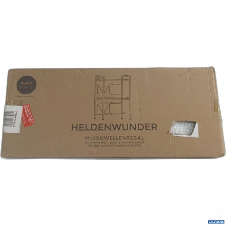 Artikel Nr. 959537: Heldenwunder Mikrowellenregal black 3 Layers 40-64x80x32cm 
