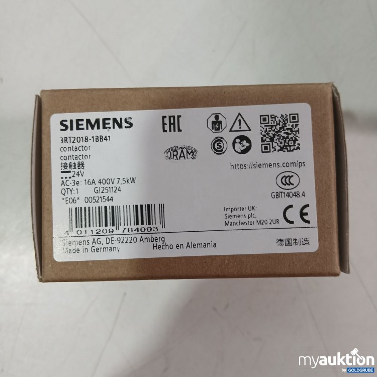 Artikel Nr. 967537: Siemens SIRIUS 3RT2018-1BB41 Leistungsschütz