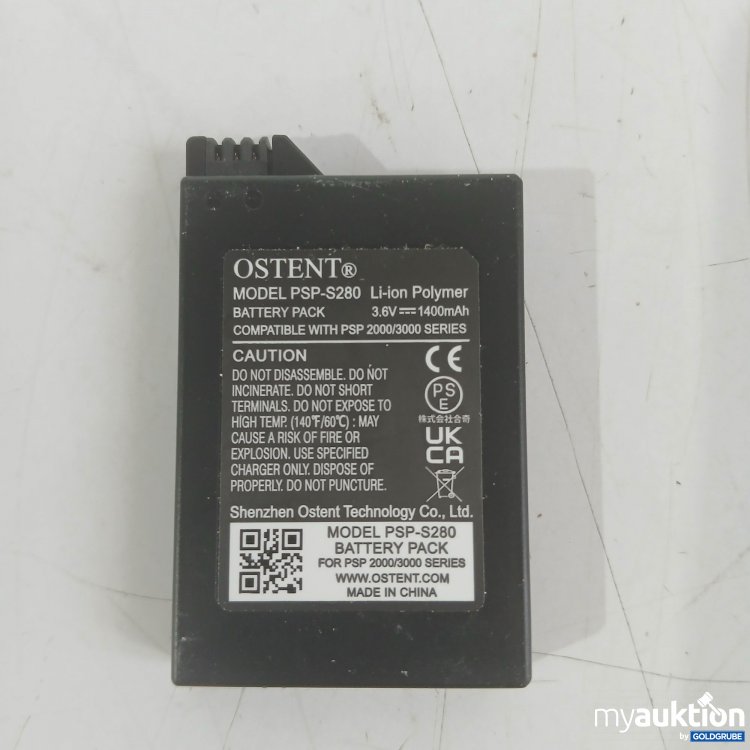 Artikel Nr. 970537 Artikel Nr. 970537: Ostent Battery Pack 3.6V 1400mAh, Model PSP-S280