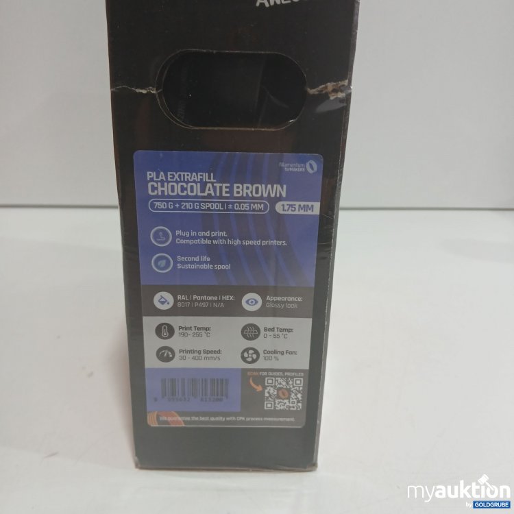 Artikel Nr. 813538 Artikel Nr. 813538: Fillamentum PLA Extrafill Chocolate Brown 1.75mm 750g