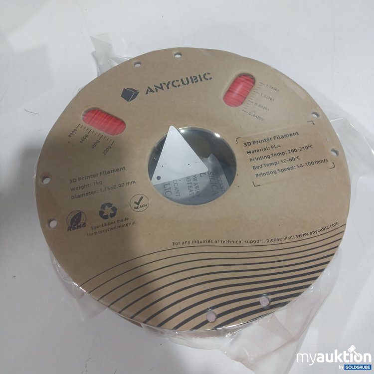 Artikel Nr. 882538: Anycubic 3D Printer Filament Red 1kg 1,75mm 