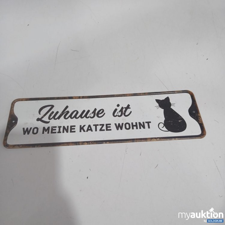Artikel Nr. 899539: Zuhause ist wo meine Katze wohnt Schild