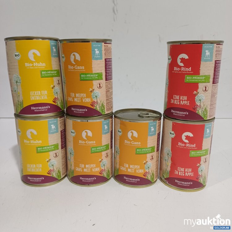 Artikel Nr. 981539: Diverse Herrmann's Manufaktur Hundefutter-Dosen, 7x400g