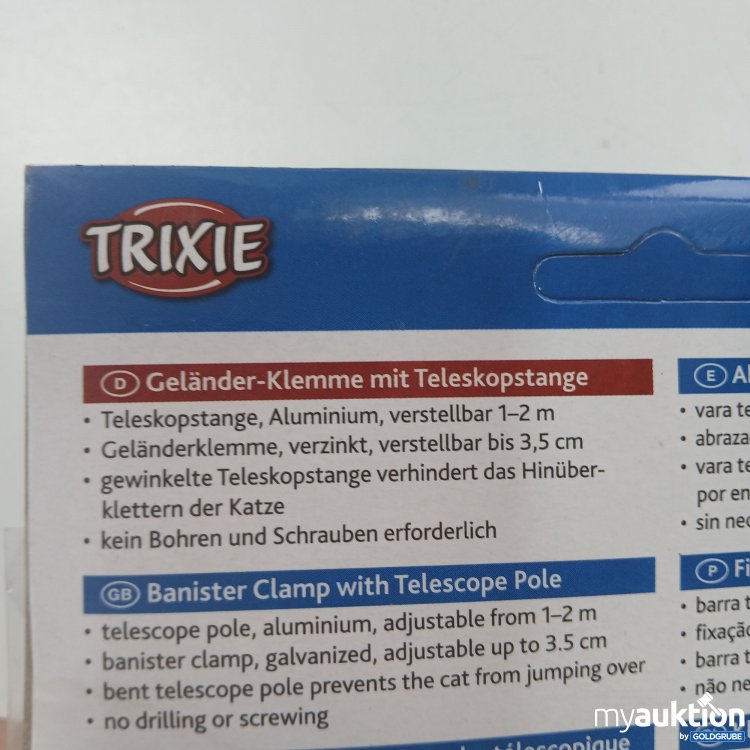 Artikel Nr. 770540 Artikel Nr. 770540: Trixie Geländer-Klemme mit Teleskopstange
