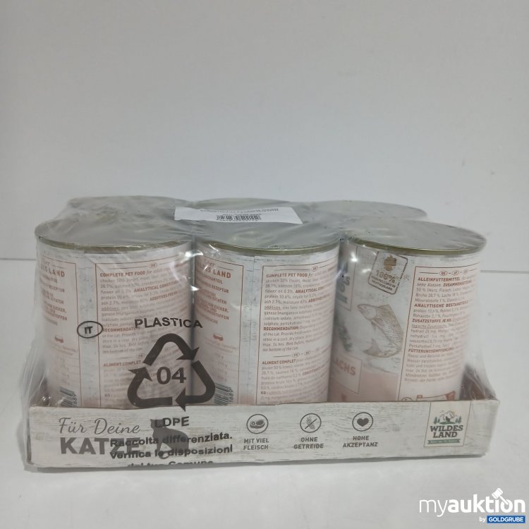 Artikel Nr. 834540 Artikel Nr. 834540: Wildes Land Adult Katzenfutter Huhn & Lachs 6x400g