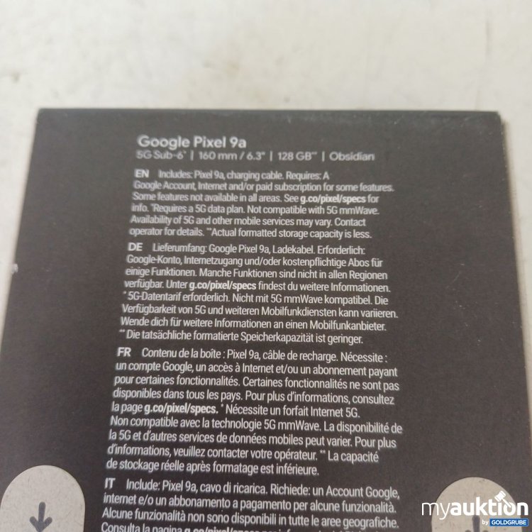 Artikel Nr. 976540: Google Pixel 9a Smartphone 128 GB