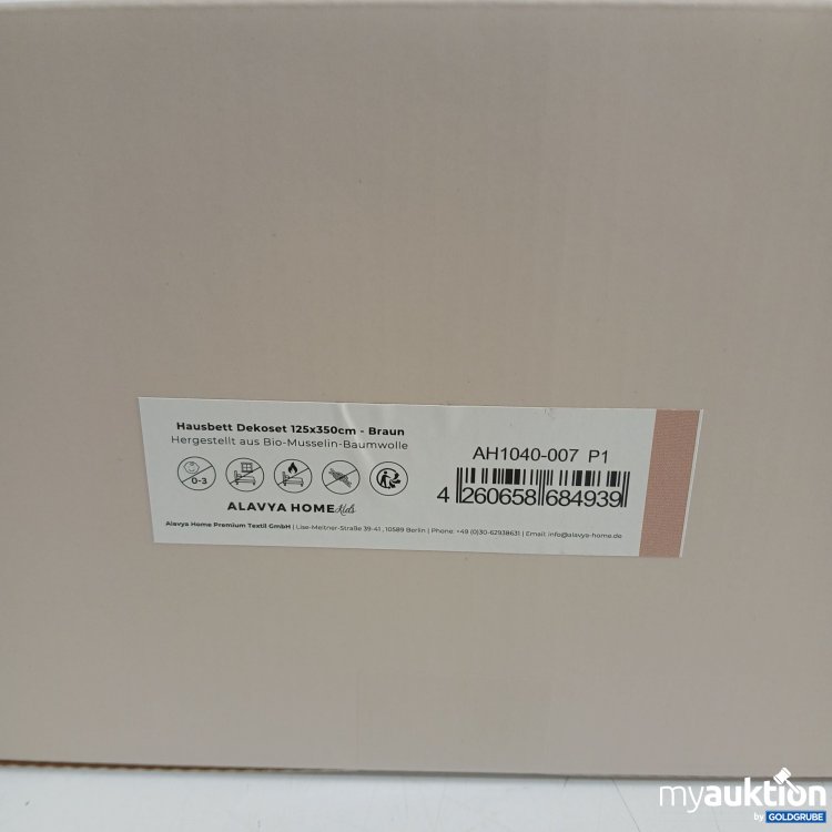 Artikel Nr. 441541: Alavya Home Hausbett  Dekoset aus Bio Musselin Baumwolle 125x350cm - Braun  