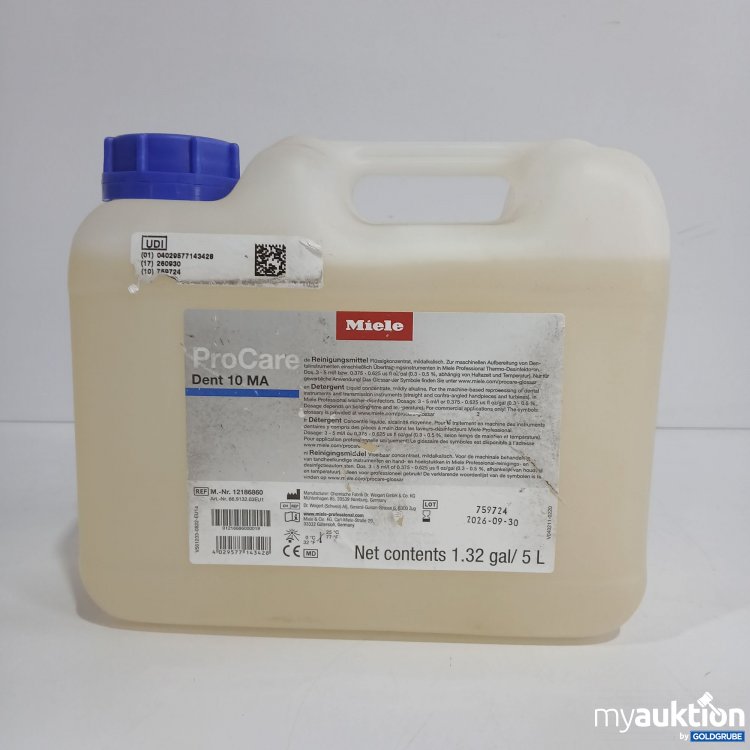 Artikel Nr. 521541 Artikel Nr. 521541: Miele ProCare Dent 10 MA 5L
