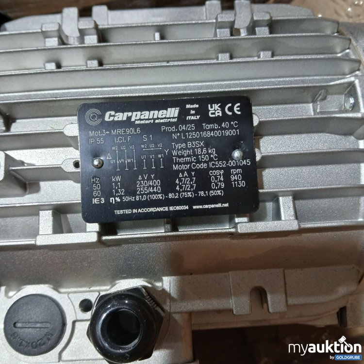 Artikel Nr. 874541 Artikel Nr. 874541: Carpanelli Mot. 3 MRE90L6
