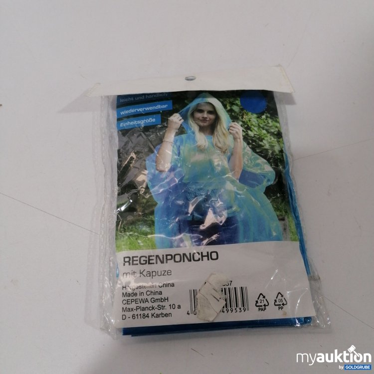 Artikel Nr. 895541: Regenponcho mit Kapuze 