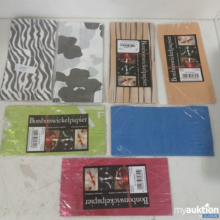 Artikel Nr. 930541: Bonbonwickelpapier diverse Farben 7Pack