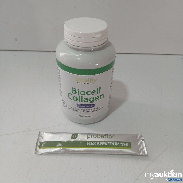 Artikel Nr. 995542 Artikel Nr. 995542: Vitality Biocell Collagen 120Kapseln + probaflor Max Spektrum N95 Stick