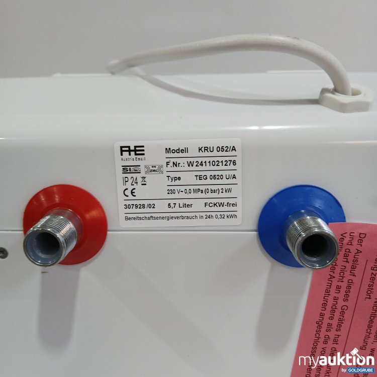 Artikel Nr. 843543 Artikel Nr. 843543: Austria Email Warmwasserbereitung KRU 052/A 230V