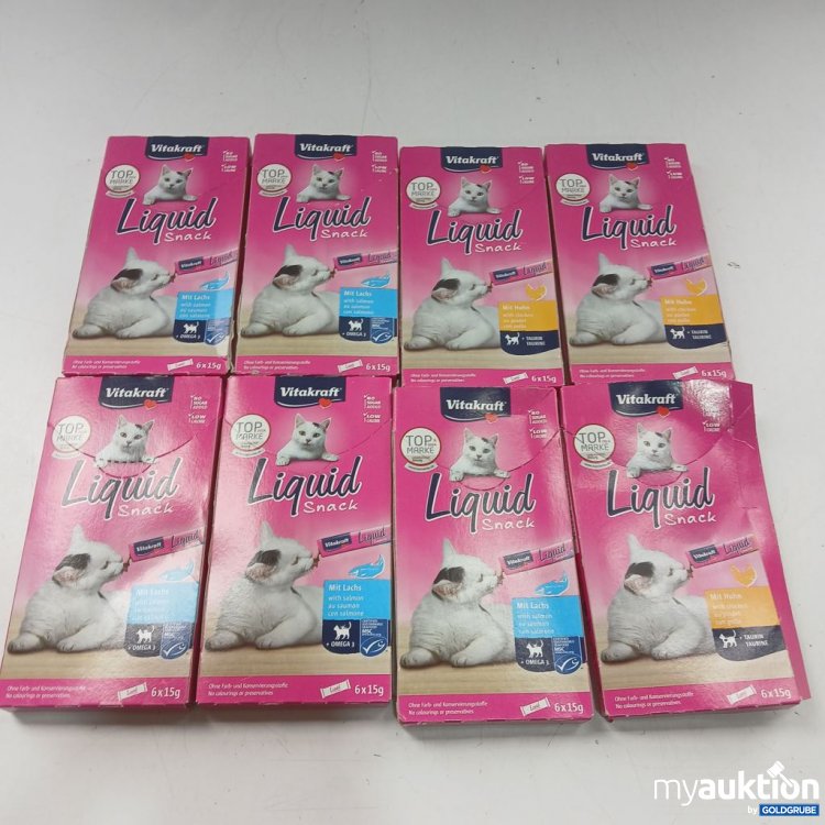 Artikel Nr. 973543: Vitakraft Liquid Snack mit Lachs 8Packungen mit je 6x15g
