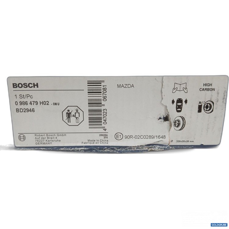 Artikel Nr. 991543: Bosch Bremsscheibe 0986479H02 BD2946 