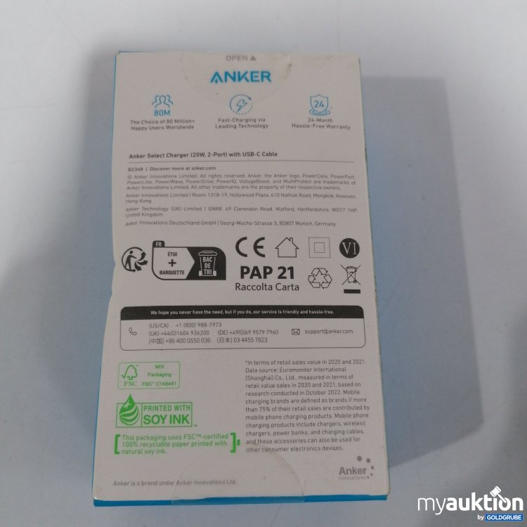 Artikel Nr. 827544 Artikel Nr. 827544: Anker Charger 20W 2 Port with USB, B2348321