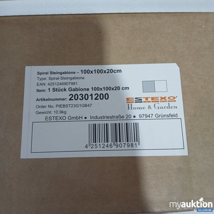 Artikel Nr. 878545: Estexo Home Spiral Steingabione 100x100x20cm 20301200