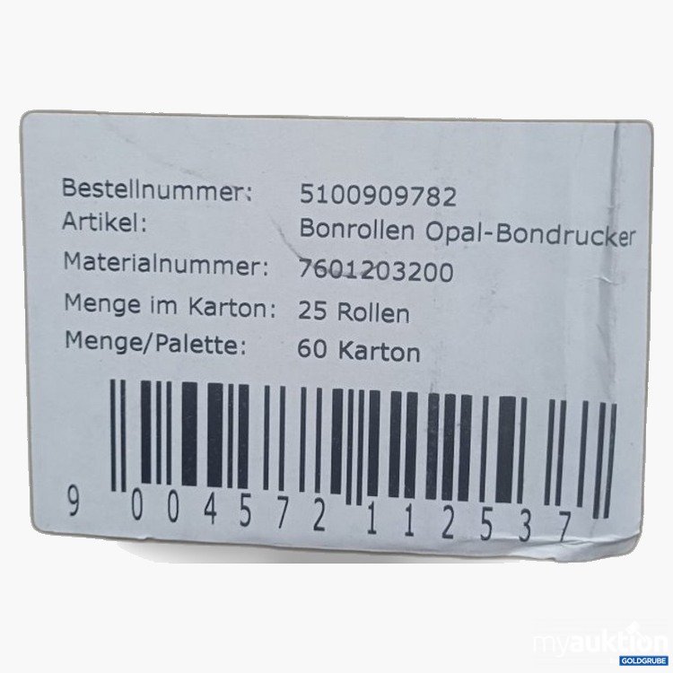 Artikel Nr. 471546: 25 Rollen Bonrollen Opal-Bondrucker