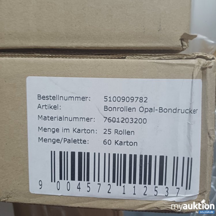 Artikel Nr. 471546: 25 Rollen Bonrollen Opal-Bondrucker