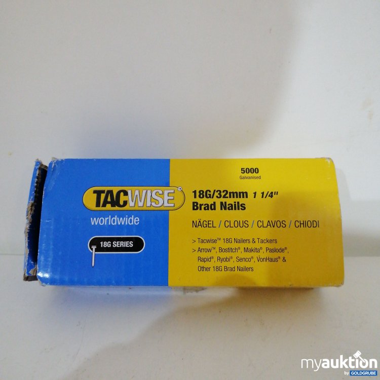 Artikel Nr. 763546 Artikel Nr. 763546: TacWise 18G/32mm Nägel 5000 Stück