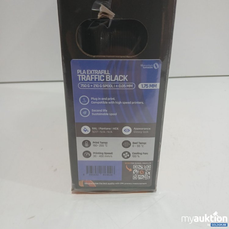 Artikel Nr. 813546 Artikel Nr. 813546: Fillamentum PLA Extrafill Traffic Black 1.75mm 750g