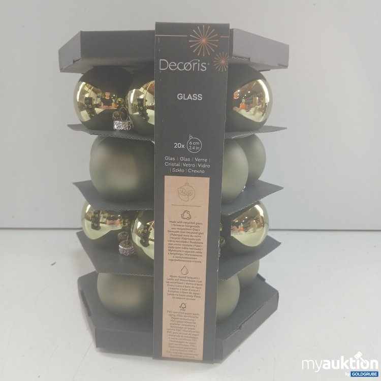 Artikel Nr. 914547 Artikel Nr. 914547: Decoris Glass Kugeln grün 20x