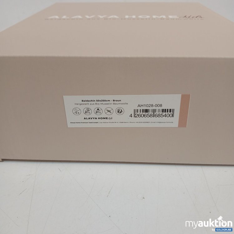 Artikel Nr. 441548: Alavya Home Baldachin aus Bio-Musselin-Baumwolle 50x250cm -Braunb