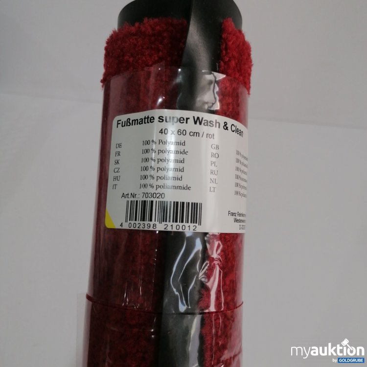 Artikel Nr. 850549: Fussmatte Super Wash&Clean, rot 40x60cm 