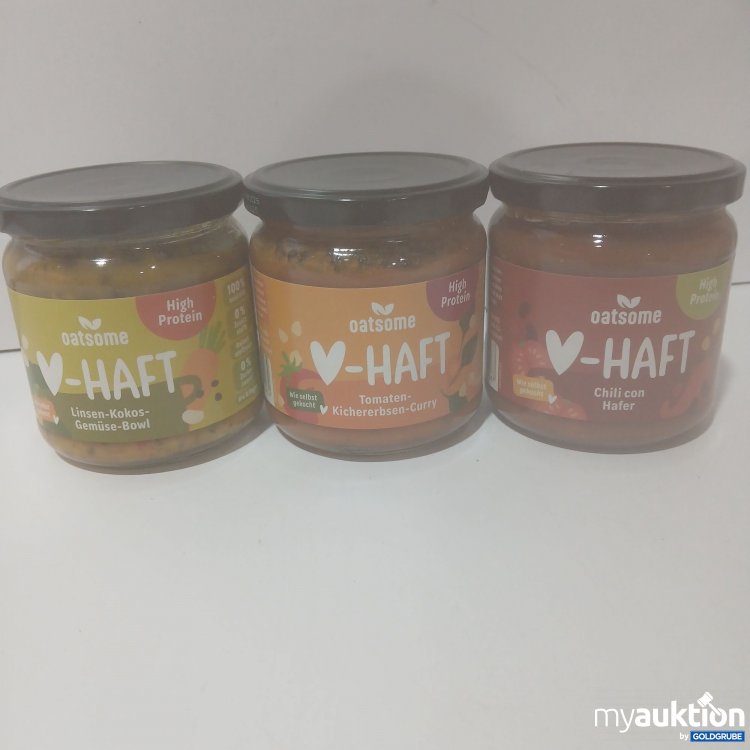 Artikel Nr. 873549 Artikel Nr. 873549: Oatsome Chili con Hafer, Linsen-Kokos-Gemüse-Bowl, Tomaten-Kichererbsen Curry