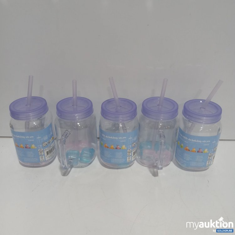 Artikel Nr. 929549: Cup with Drinking Straw 5x550ml violett 