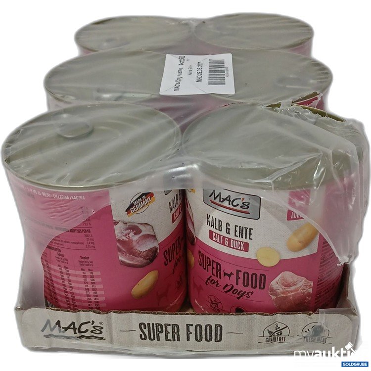 Artikel Nr. 954549: MAC'S Super Food für Hunde Adult 6 x 800g Kalb  