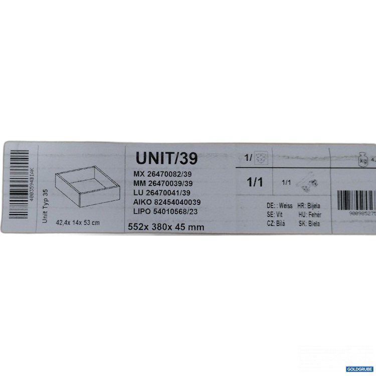 Artikel Nr. 889550: Unit 39 Regal 552,380,45mm Paket 1/1 