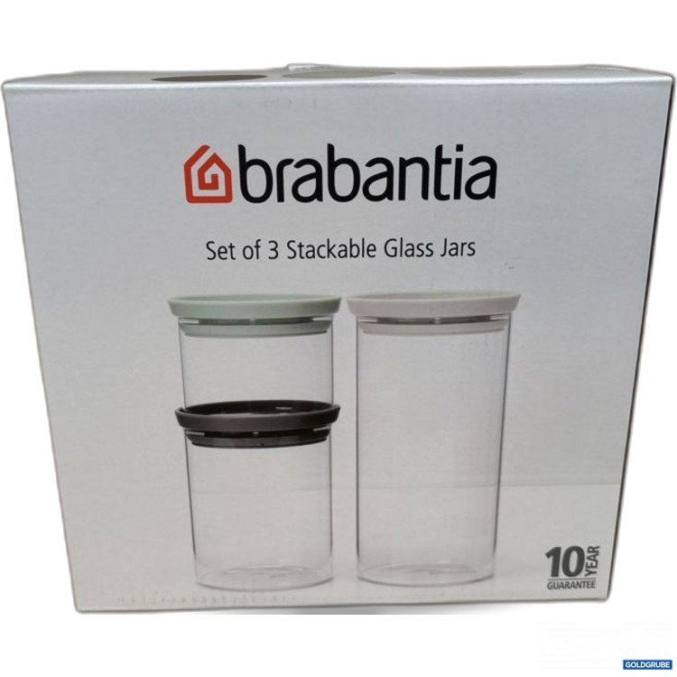 Artikel Nr. 921550: brabantia Set of 3 Stackable Glass Jars 0.3 l, 0.6 1.1 l