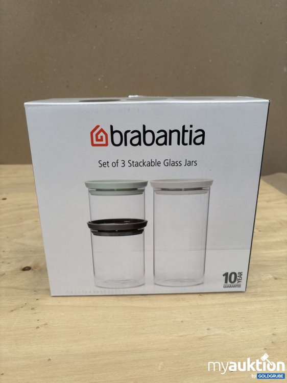 Artikel Nr. 921550: brabantia Set of 3 Stackable Glass Jars 0.3 l, 0.6 1.1 l
