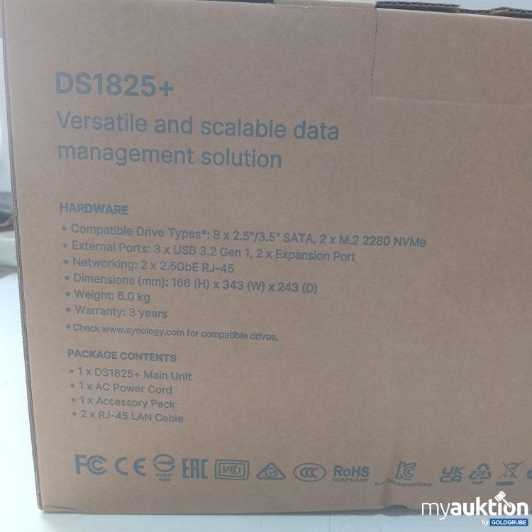 Artikel Nr. 447551 Artikel Nr. 447551: Synology Diskstation DS1825+ 8Bay