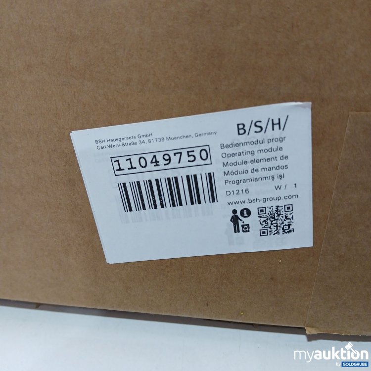 Artikel Nr. 814551: BHS Bedienmodul progr. 11049750