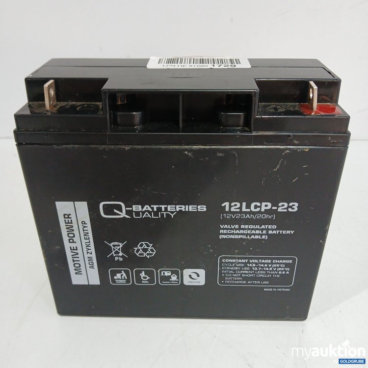 Artikel Nr. 843551 Artikel Nr. 843551: Q-Batteries uality 12LCP-23 12V 23Ah