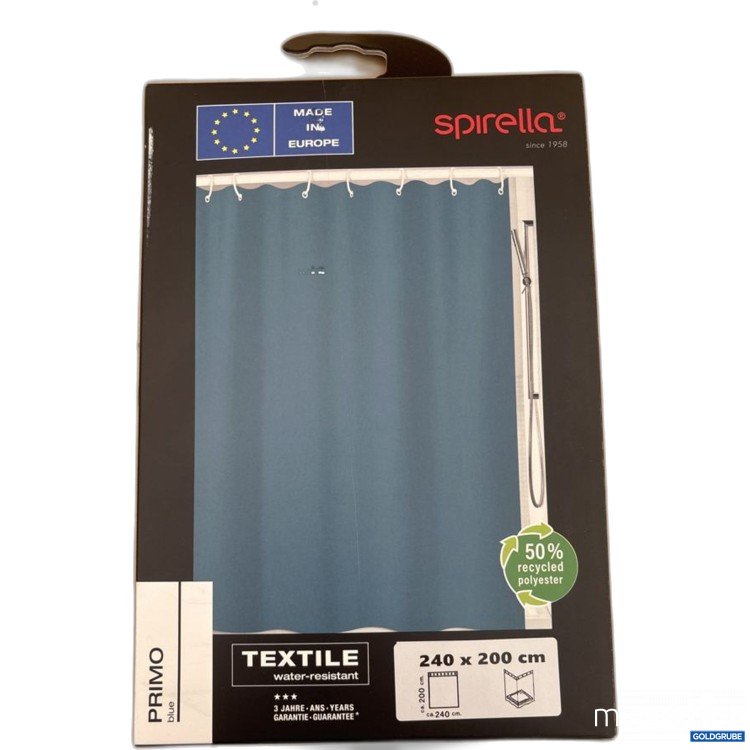Artikel Nr. 921551: Spirella Primo Duschvorhang textile water-resistant 240 x 200 cm