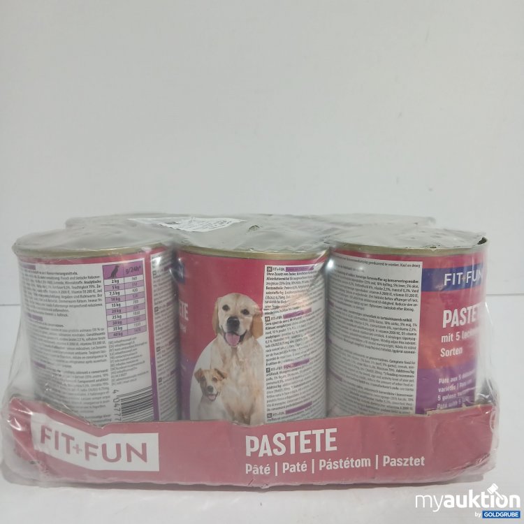 Artikel Nr. 852552: Fit+Fun Hundefutter Pastete mit 5 leckeren Sorten 6x400g