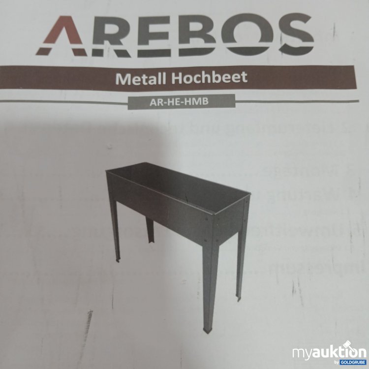 Artikel Nr. 955552: Arebos Metall Hochbeet AR-HE-HMB 101,5x26x80cm