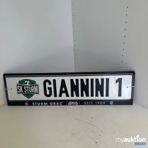 Auktion Sturm Graz Giannnini 1 Nummertafel